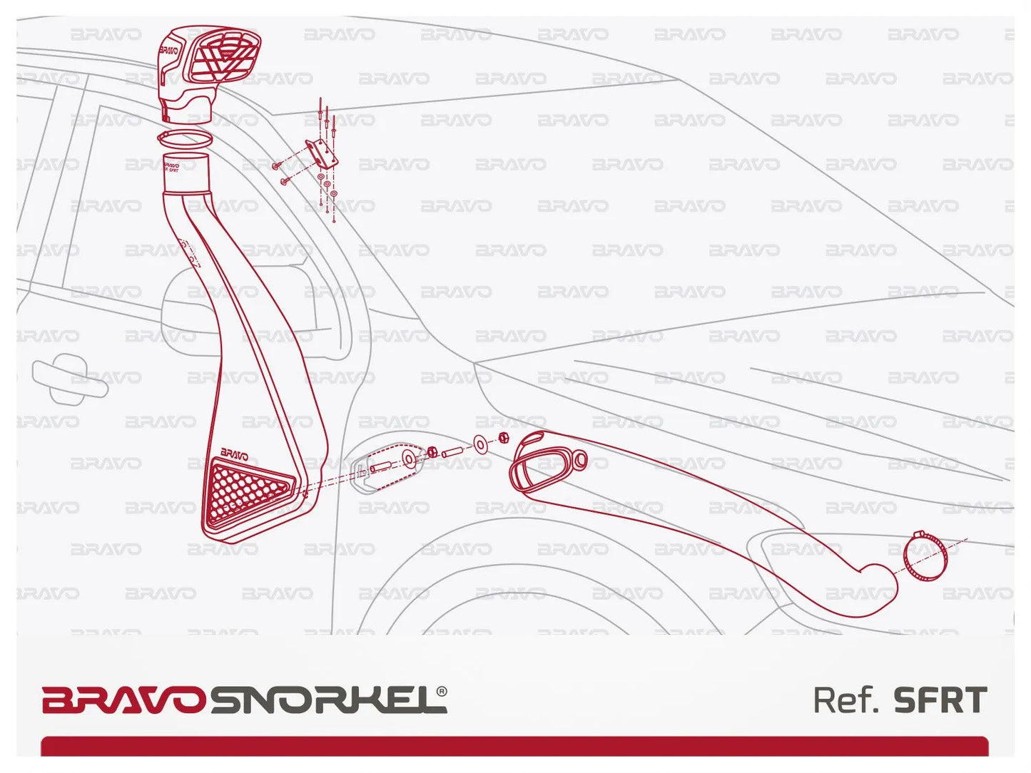 Snorkel Bravo 4x4 - Ford Ranger Raptor 2018-2022 sur Xperts4x4 Accessoires 4x4 Off-Road