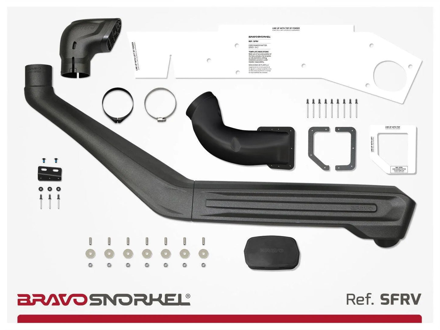 Snorkel Ford Ranger Raptor 2023 à Présent 3.0L PETROL - BRAVO SNORKEL sur Xperts4x4 Accessoires 4x4 Off-Road