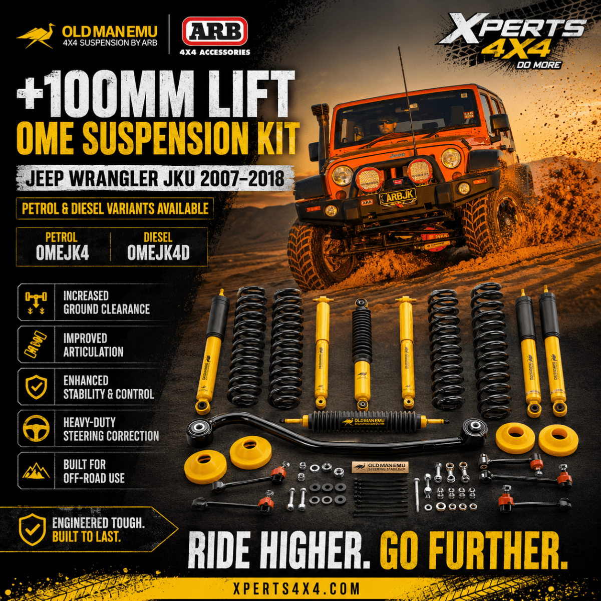 Kit de Suspension OME | Jeep Wrangler JK | +100mm Rehausse - Jeep JK