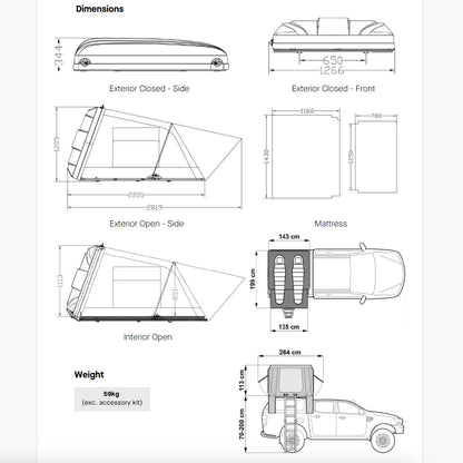 Tente de Toit ARB Esperance V2 - Coque Rigide ABS sur Xperts4x4 Accessoires 4x4 Off-Road