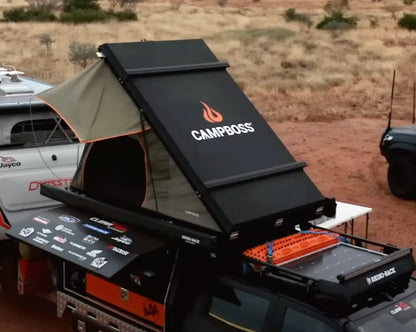 Tente de toit BOSS avec barres de toit | Campboss 4x4 | 2330mm x 1480mm sur Xperts4x4 Accessoires 4x4 Off-Road
