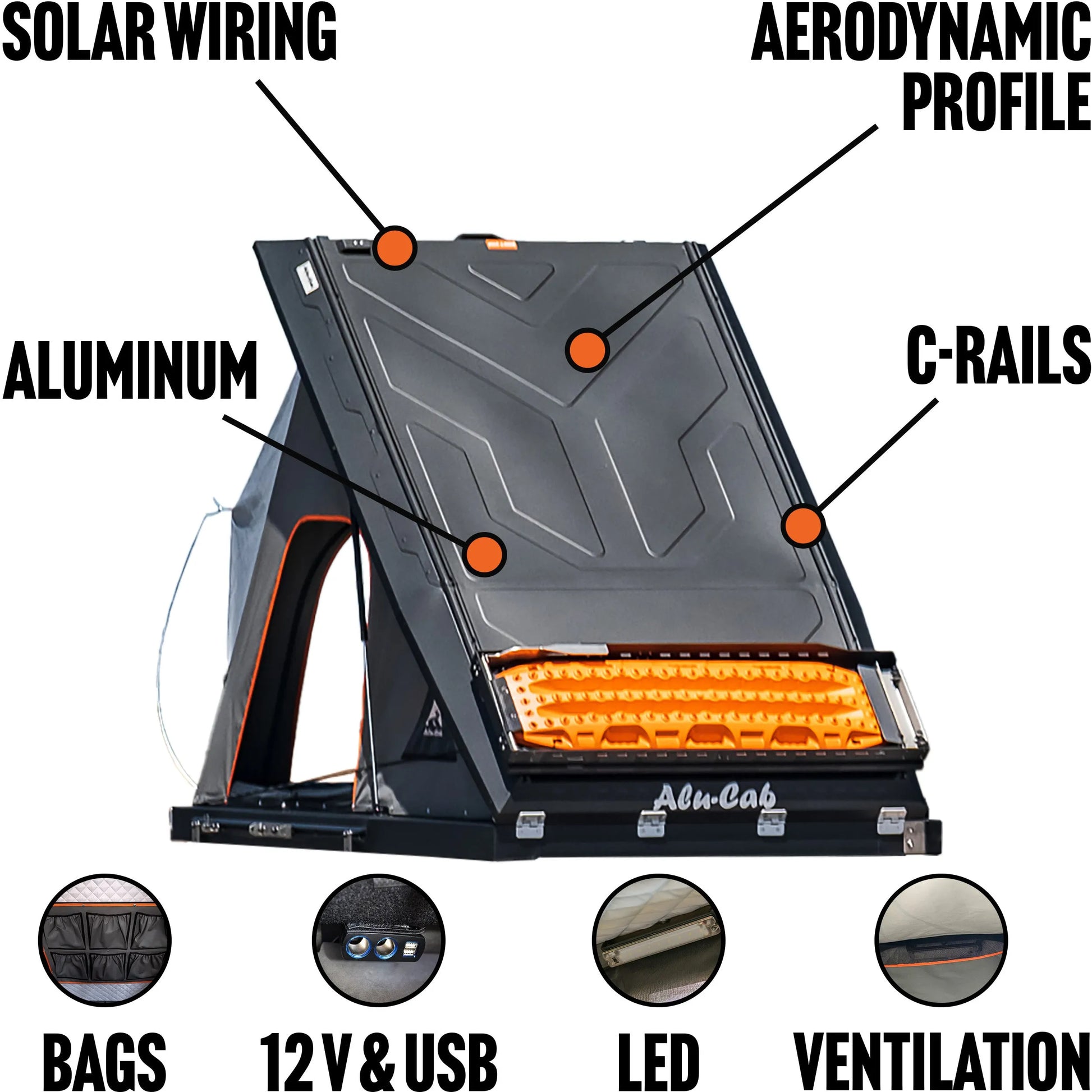 Tente de Toit Expedition Gen 3-R Noire | ALU-CAB sur Xperts4x4 Accessoires 4x4 Off-Road