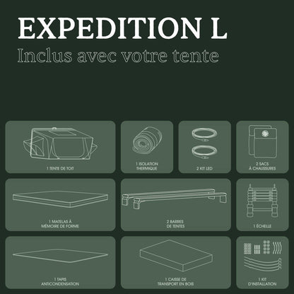 Tente de Toit Expedition L – Go Overland Canada - 3/4 Places sur Xperts4x4 Accessoires 4x4 Off-Road