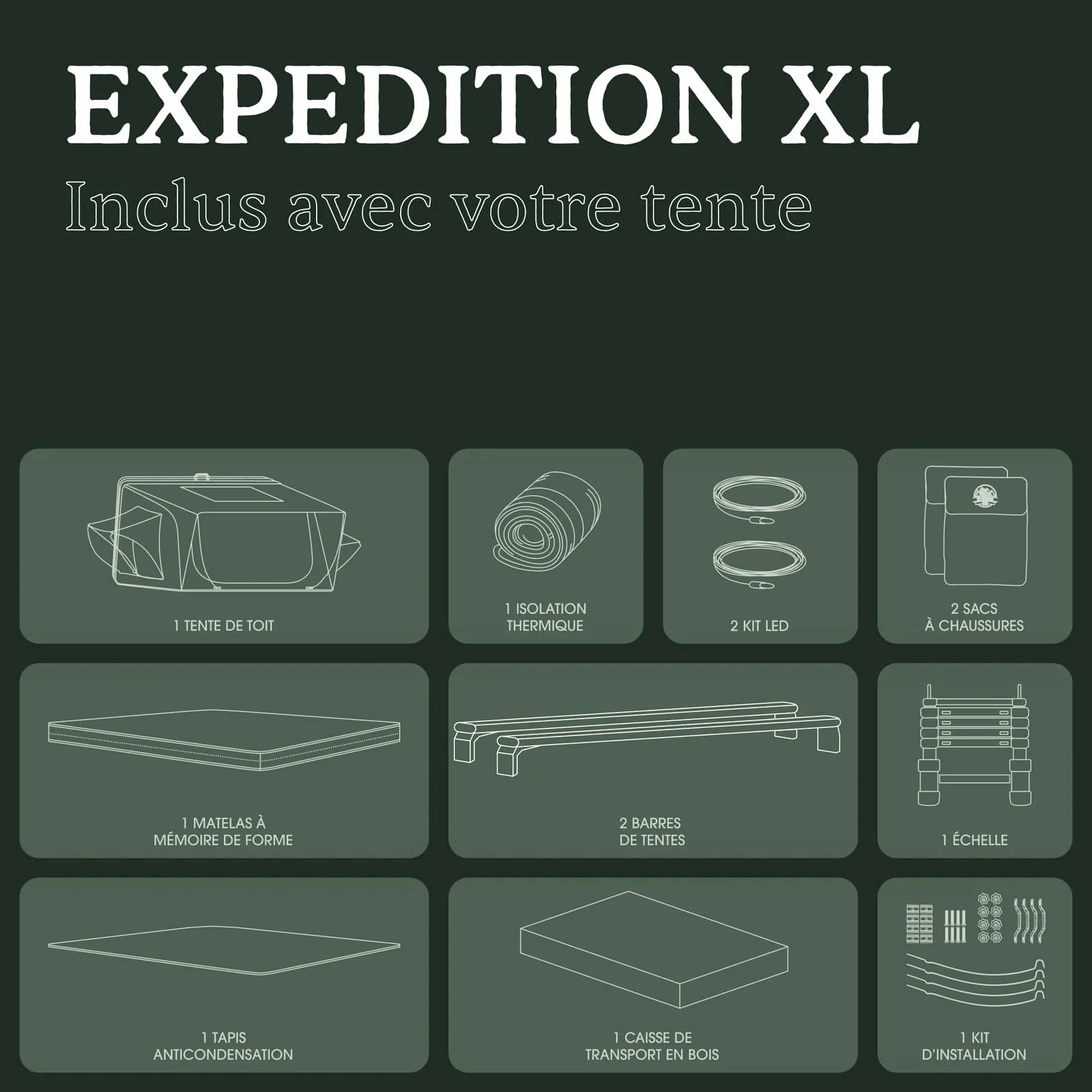 Tente de Toit Expedition XL Go Overland Canada – 4 à 5 Places sur Xperts4x4 Accessoires 4x4 Off-Road