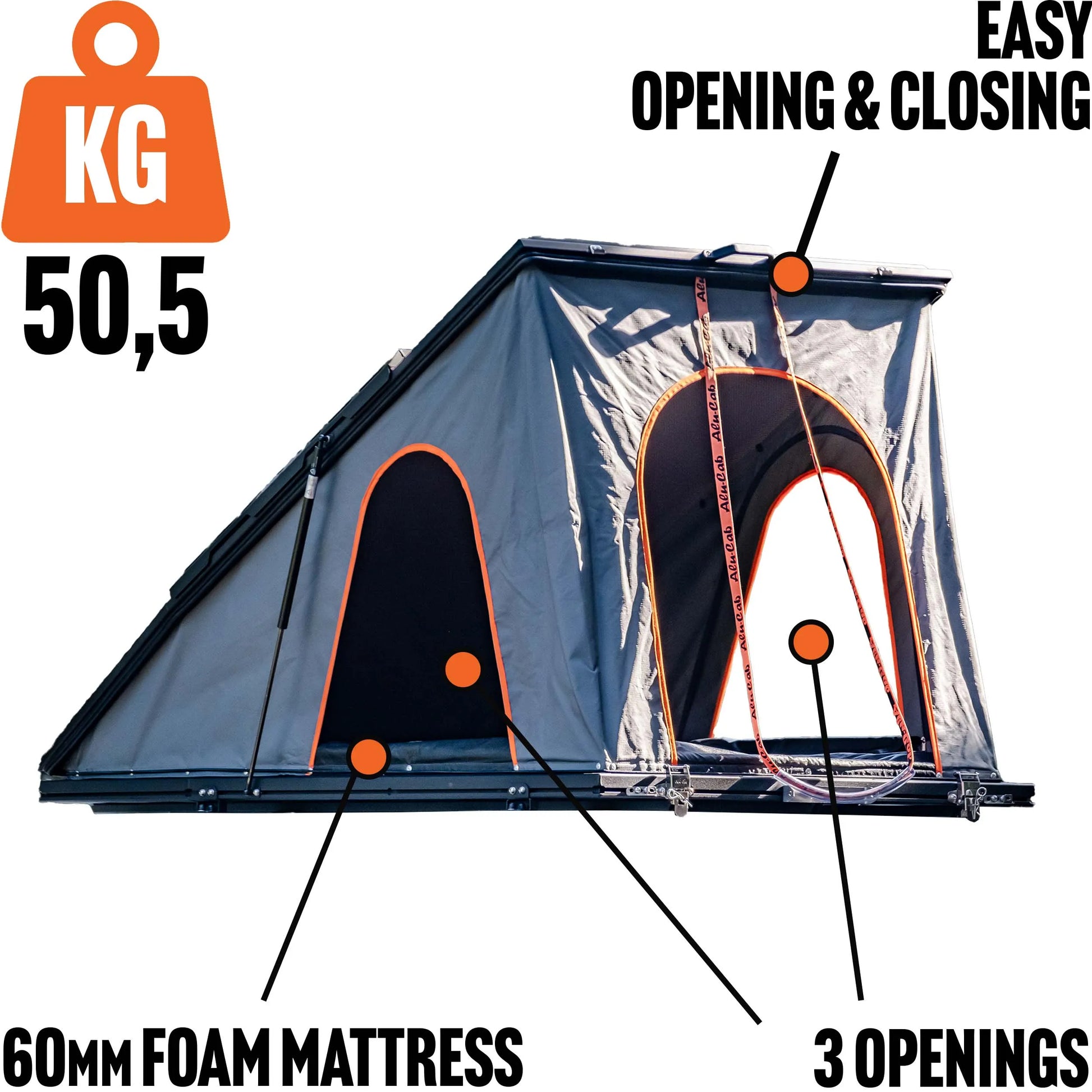 et tent Tente de toit LT-50 Lightweight Alu-Cab | Aluminium