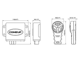 Télécommande Sans Fil COMEUP RF-24DP - 6 Broches sur Xperts4x4 Accessoires 4x4 Off-Road