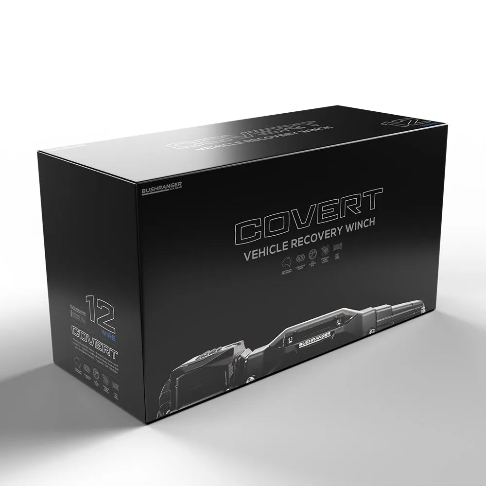 Treuil COVERT 12 Bushranger | 12V | 5443 KG | Cable Acier sur Xperts4x4 Accessoires 4x4 Off-Road