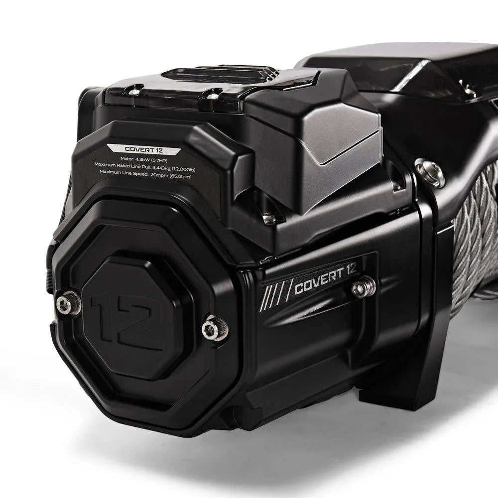 Treuil COVERT 12 Bushranger | 12V | 5443 KG | Cable Acier sur Xperts4x4 Accessoires 4x4 Off-Road