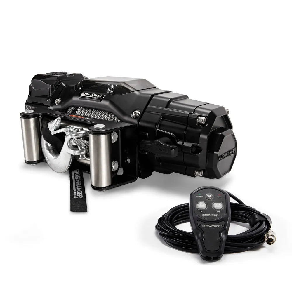 Treuil COVERT 12 Bushranger | 12V | 5443 KG | Cable Acier sur Xperts4x4 Accessoires 4x4 Off-Road