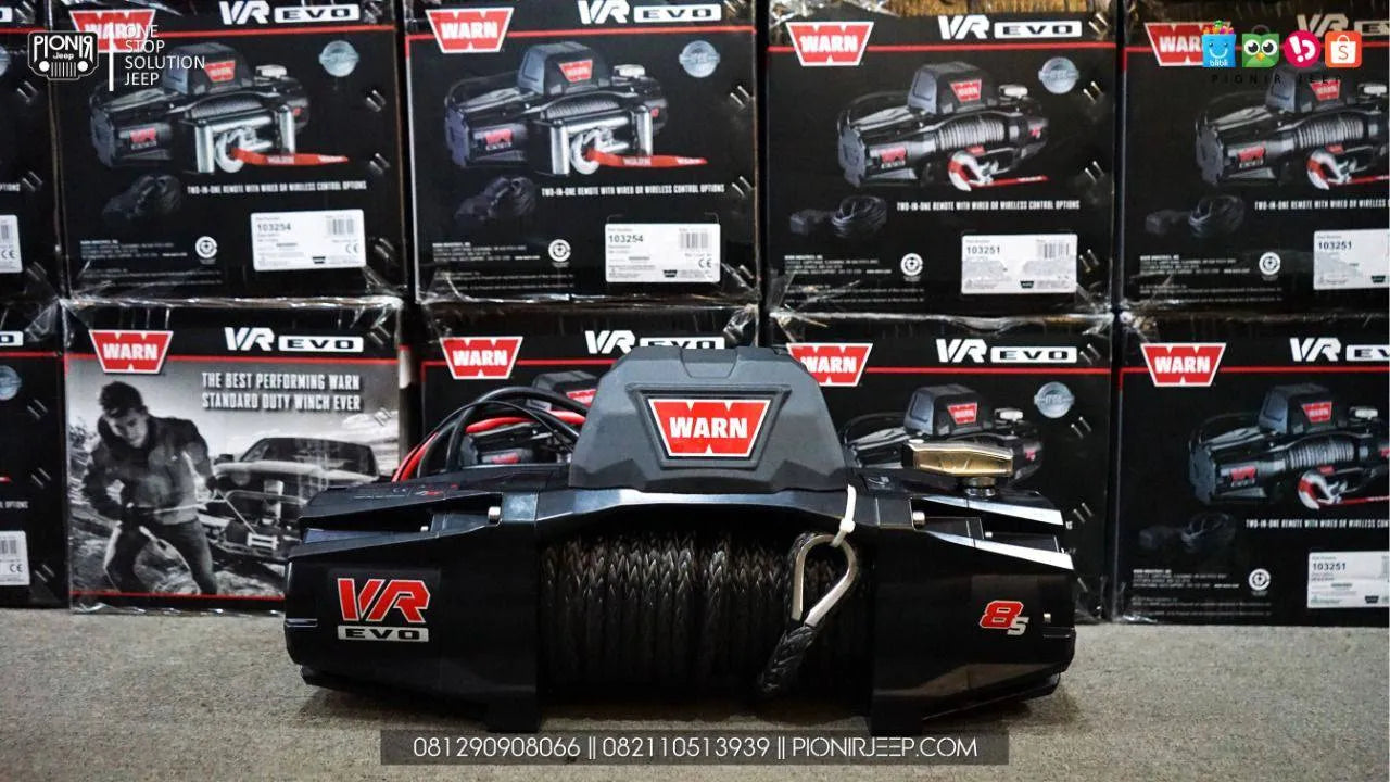 Treuil WARN VR-EVO 8-S | 3.6T | Corde Synthétique | 12V sur Xperts4x4 Accessoires 4x4 Off-Road
