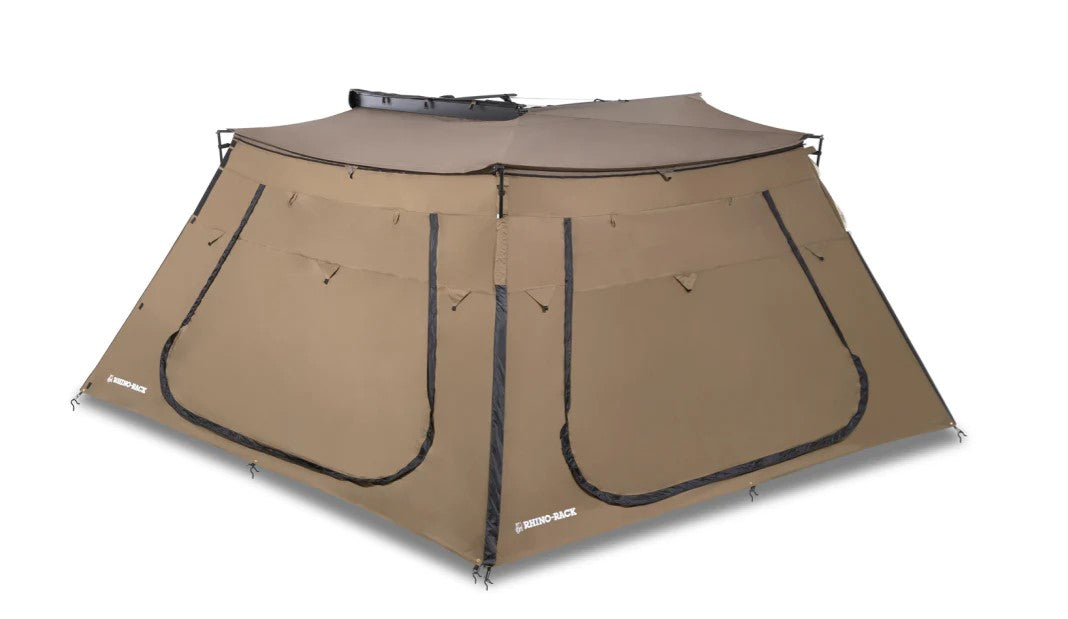 Paroi/mur trapézoïdale avec Porte - Auvent Batwing/Sunseeker RHINORACK 33112 Rhino Rack